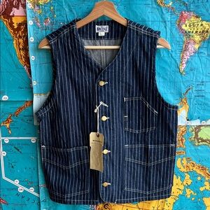 NON STOCK Denim Pinstripe Vest
